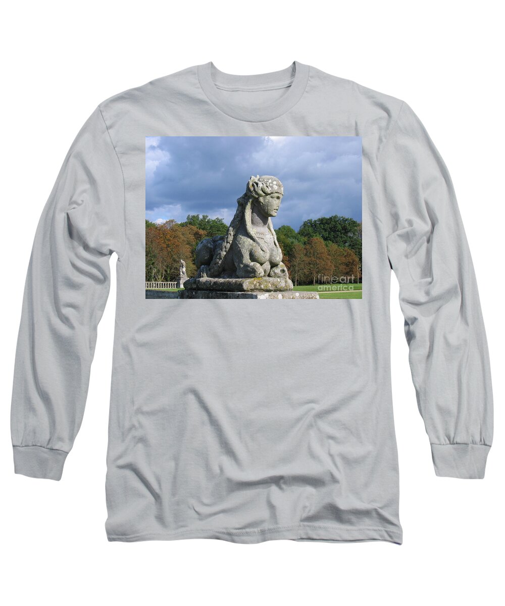 Statuary Long Sleeve T-Shirt featuring the photograph Fountainebleau Twin2 by HEVi FineArt