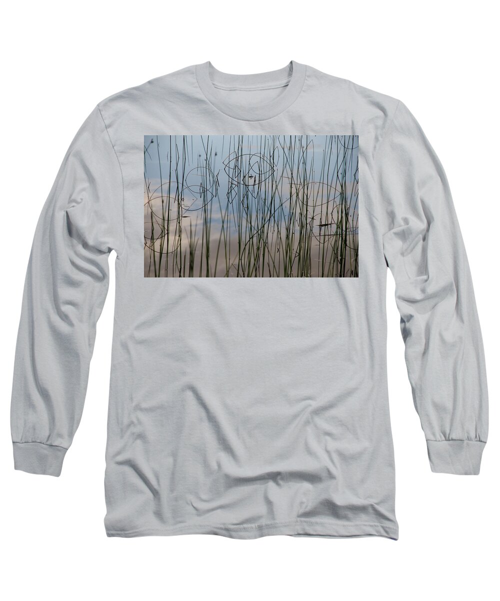 Grass Long Sleeve T-Shirt featuring the photograph Grass Reflections by Kathy Paynter