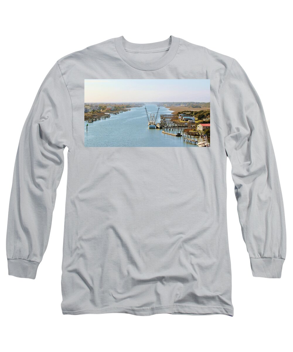 Beach Long Sleeve T-Shirt featuring the photograph Holden Beach In NC by Cynthia Guinn