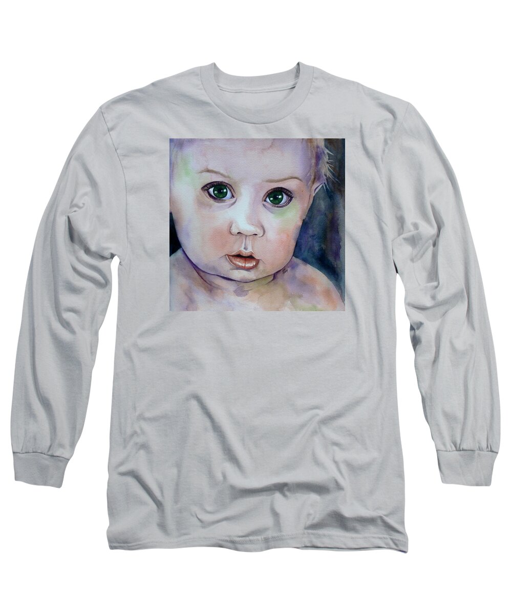 Child Long Sleeve T-Shirt featuring the painting Innocent by Michal Madison