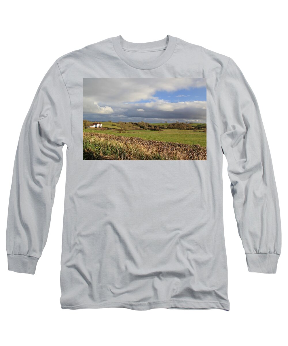 Houses Long Sleeve T-Shirt featuring the photograph Irish countryside by Jennifer Robin