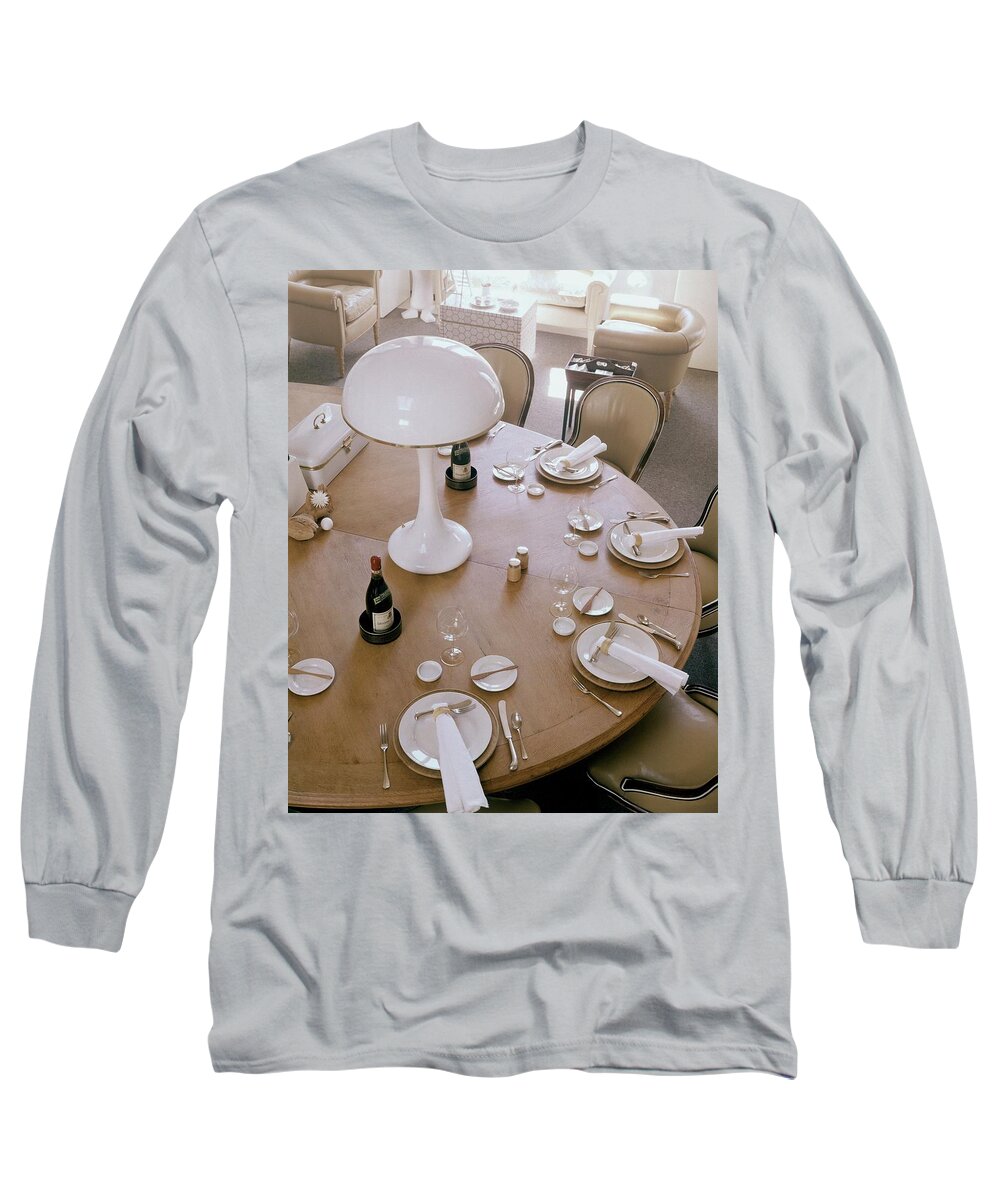 Home Long Sleeve T-Shirt featuring the photograph John Dickinson's Dining Table by Fred Lyon