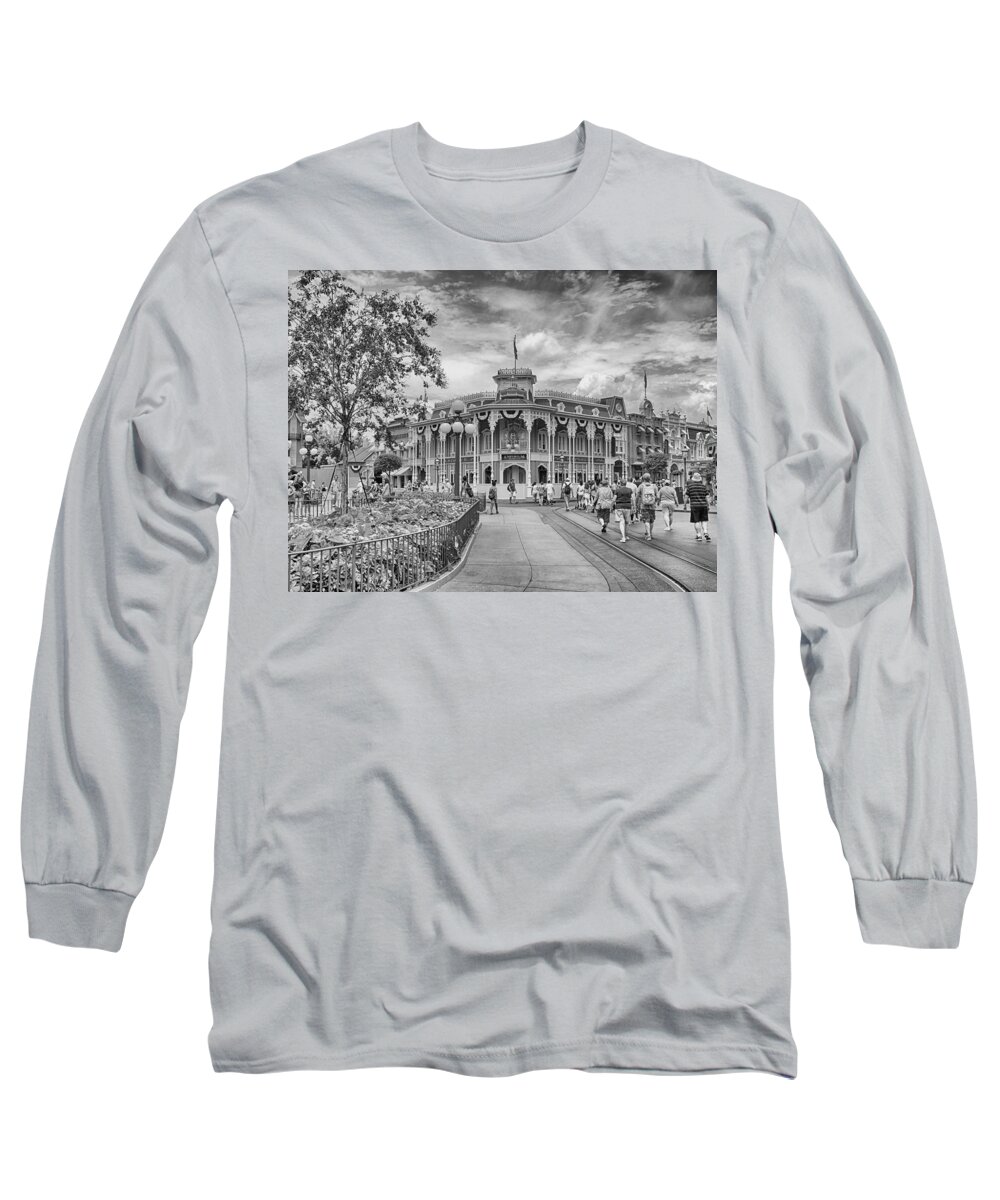 Disney Long Sleeve T-Shirt featuring the photograph Life on Main Street by Howard Salmon