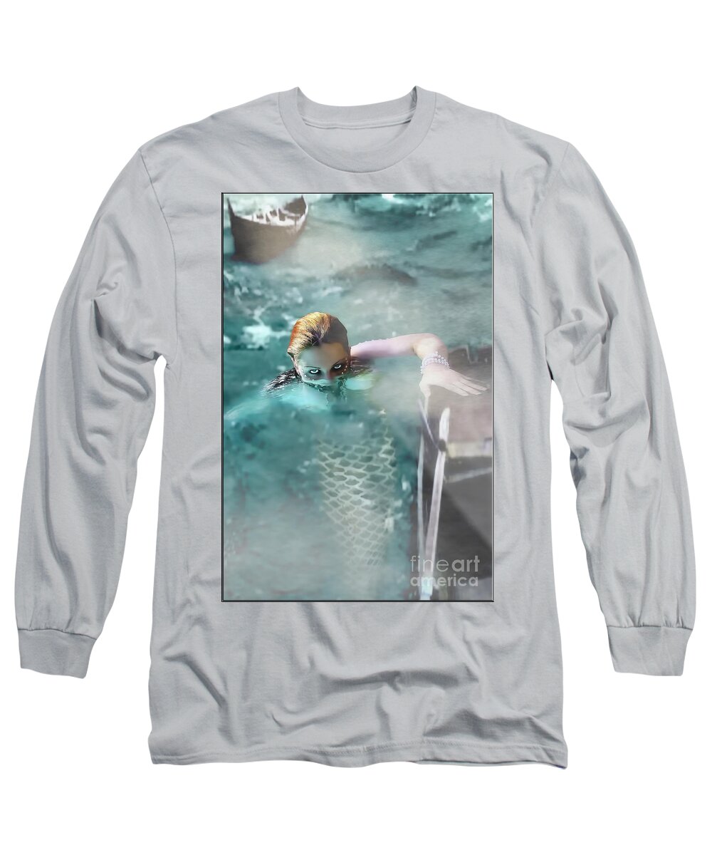 Hell Long Sleeve T-Shirt featuring the digital art Alluring Gaze by Recreating Creation