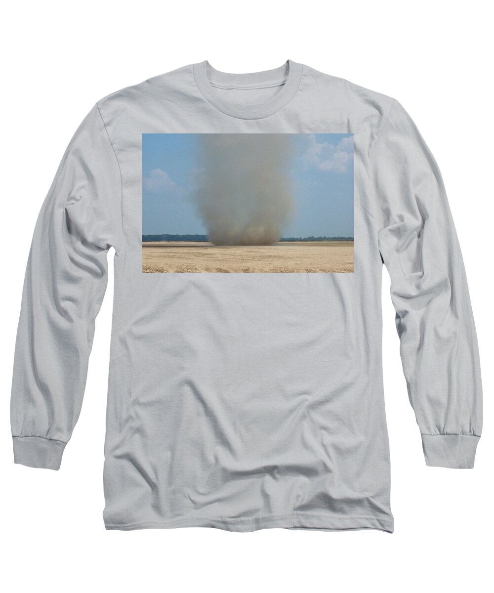Landscpe Long Sleeve T-Shirt featuring the photograph Mississippi Dust Devil by Fortunate Findings Shirley Dickerson