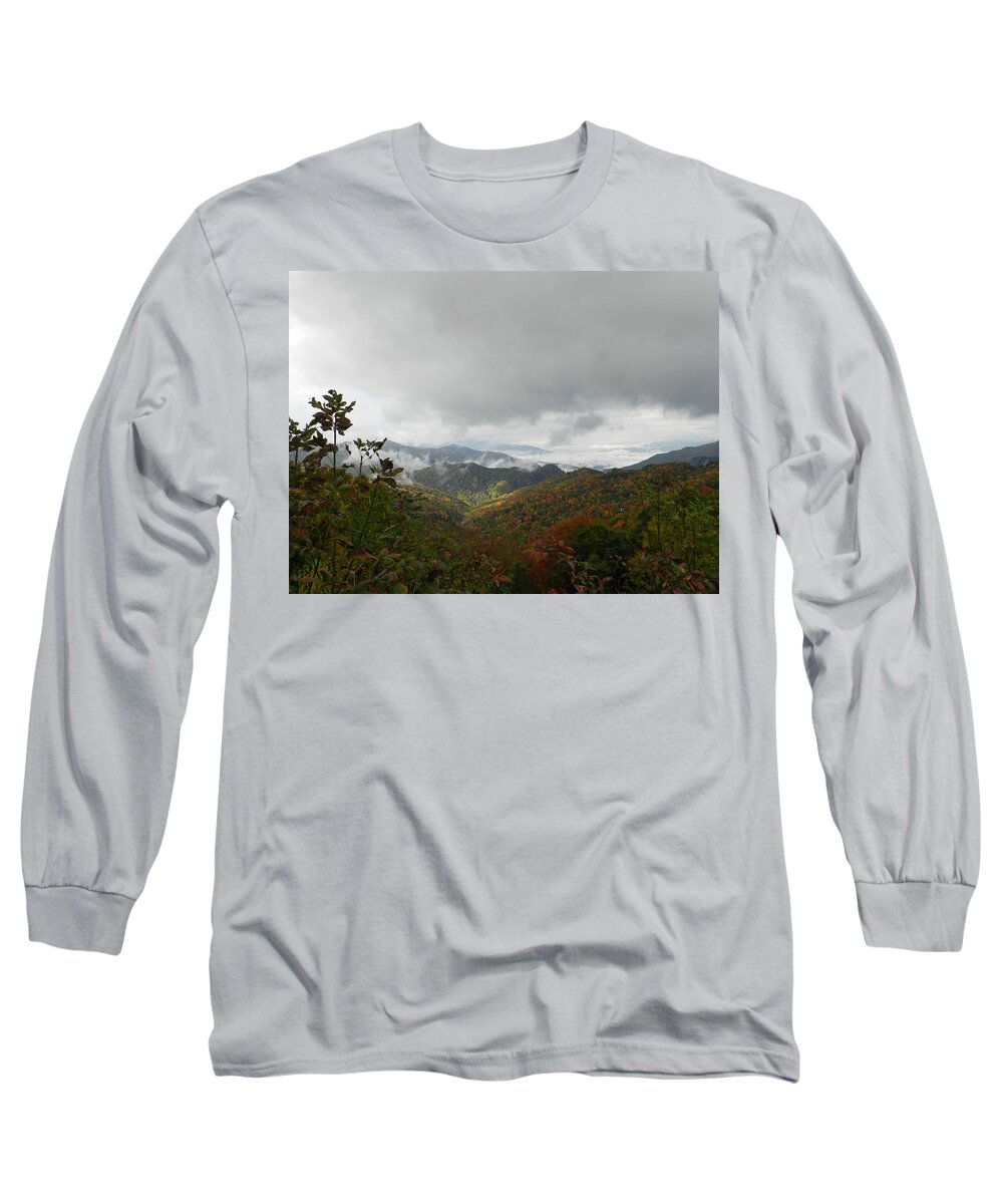 Smoky Mountains Long Sleeve T-Shirt featuring the photograph Mountain Sea by Deborah Ferree