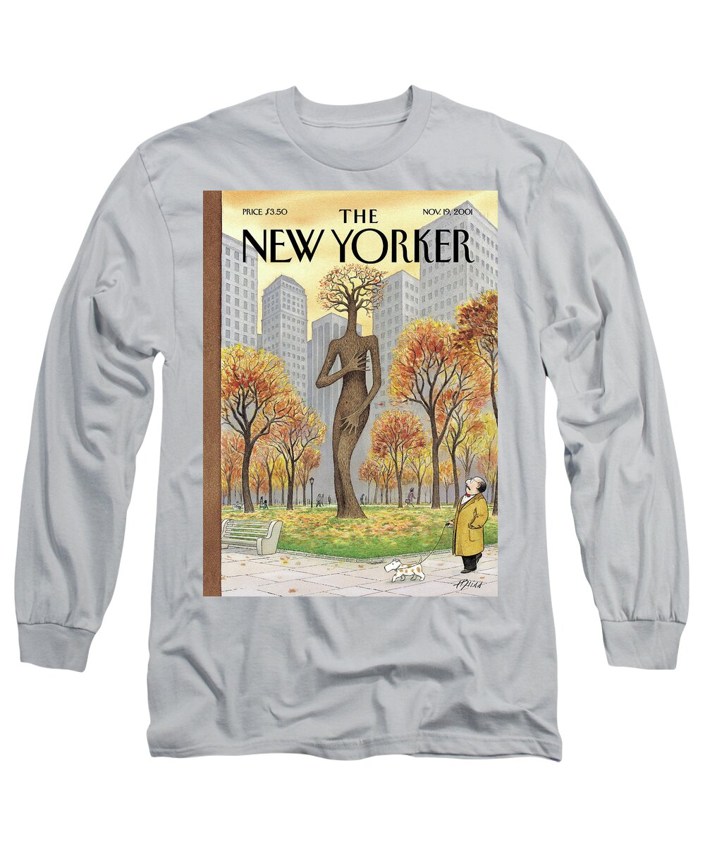Exposed Long Sleeve T-Shirt featuring the painting Exposed by Harry Bliss