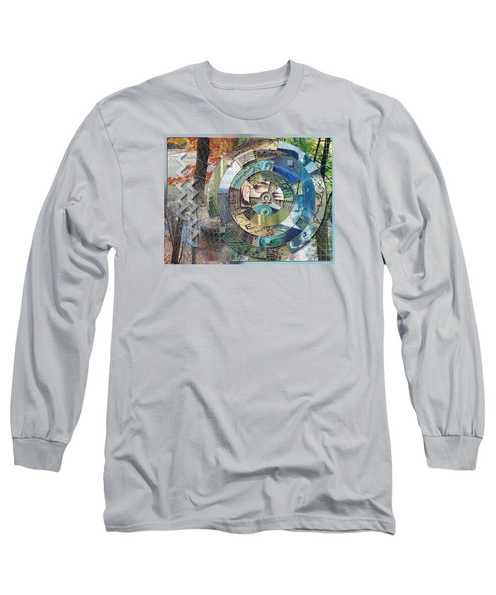 Greenery Long Sleeve T-Shirt featuring the digital art Off the Grid by Linda Carruth