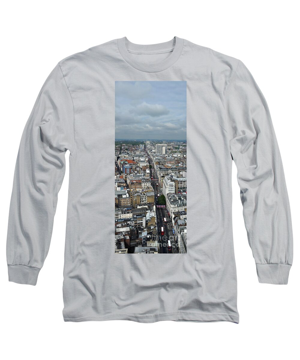 Vertical Long Sleeve T-Shirt featuring the photograph Oxford Street Vertical by Matt Malloy
