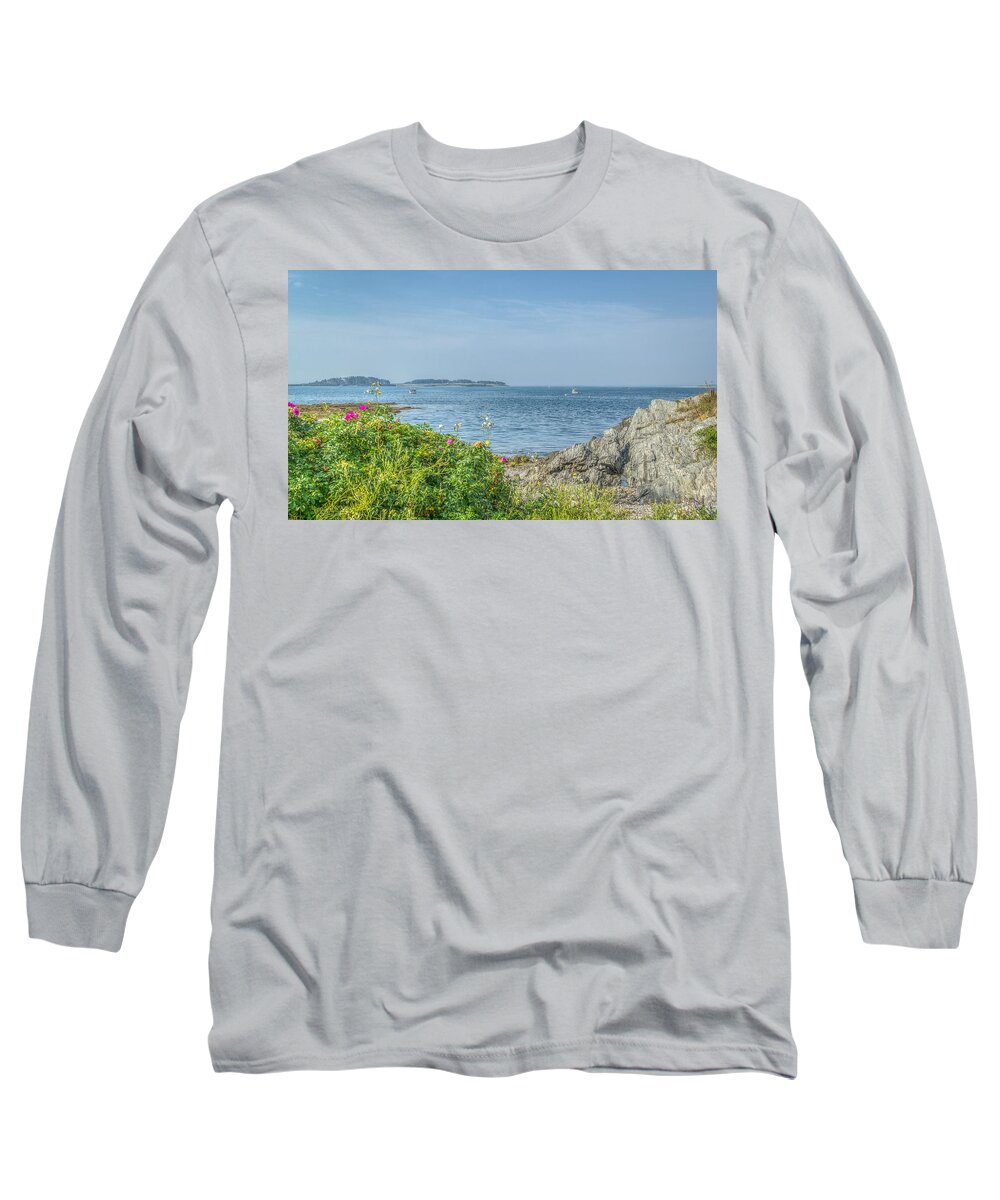 Maine Long Sleeve T-Shirt featuring the photograph Path to the cove by Jane Luxton