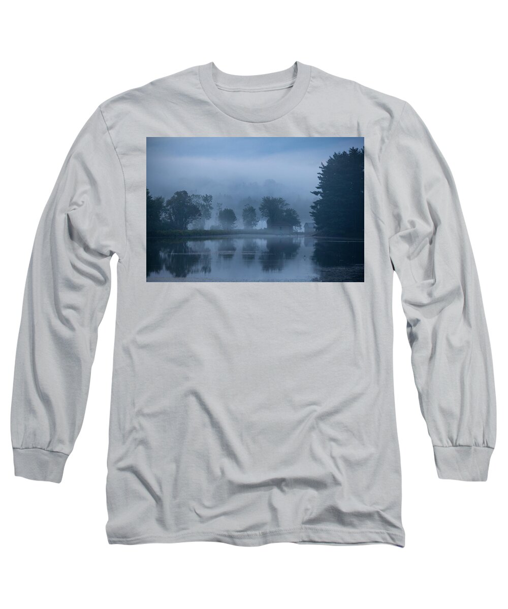 Landscape Long Sleeve T-Shirt featuring the photograph Peaceful Blue by Karol Livote