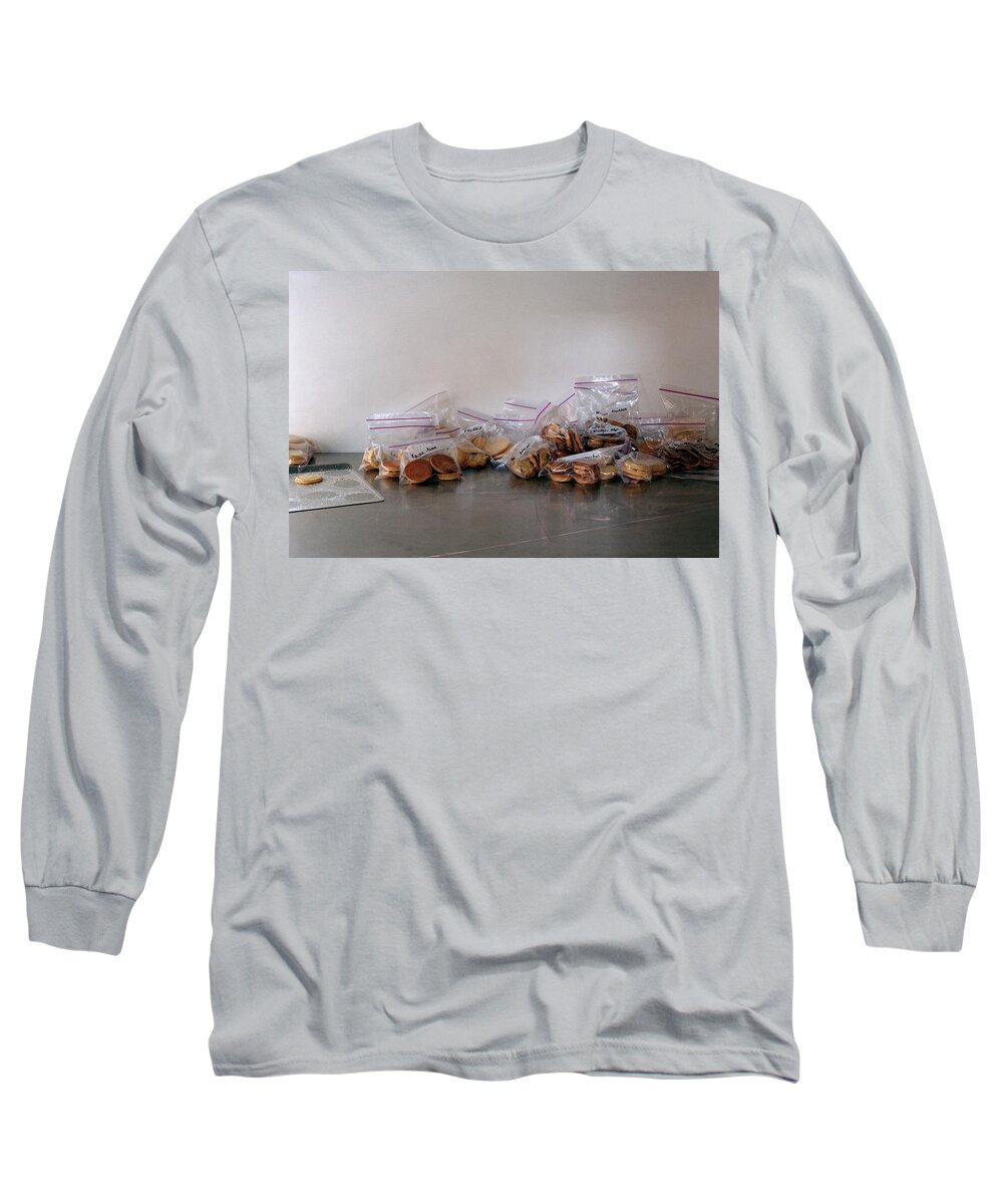 Cooking Long Sleeve T-Shirt featuring the photograph Plastic Bags Of Cookies by Romulo Yanes