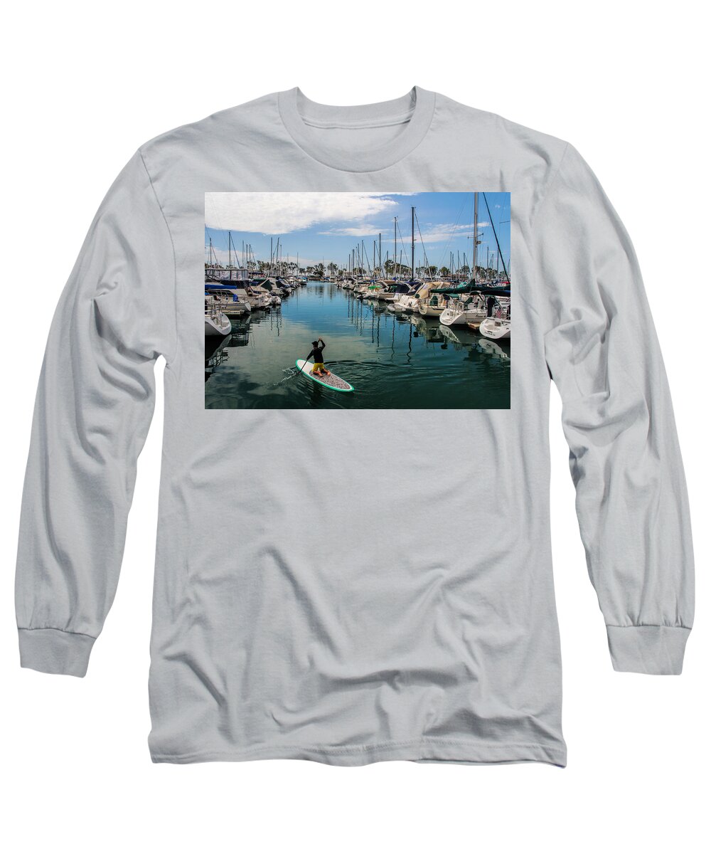 Paddle Board Long Sleeve T-Shirt featuring the photograph Relaxing day by Tammy Espino