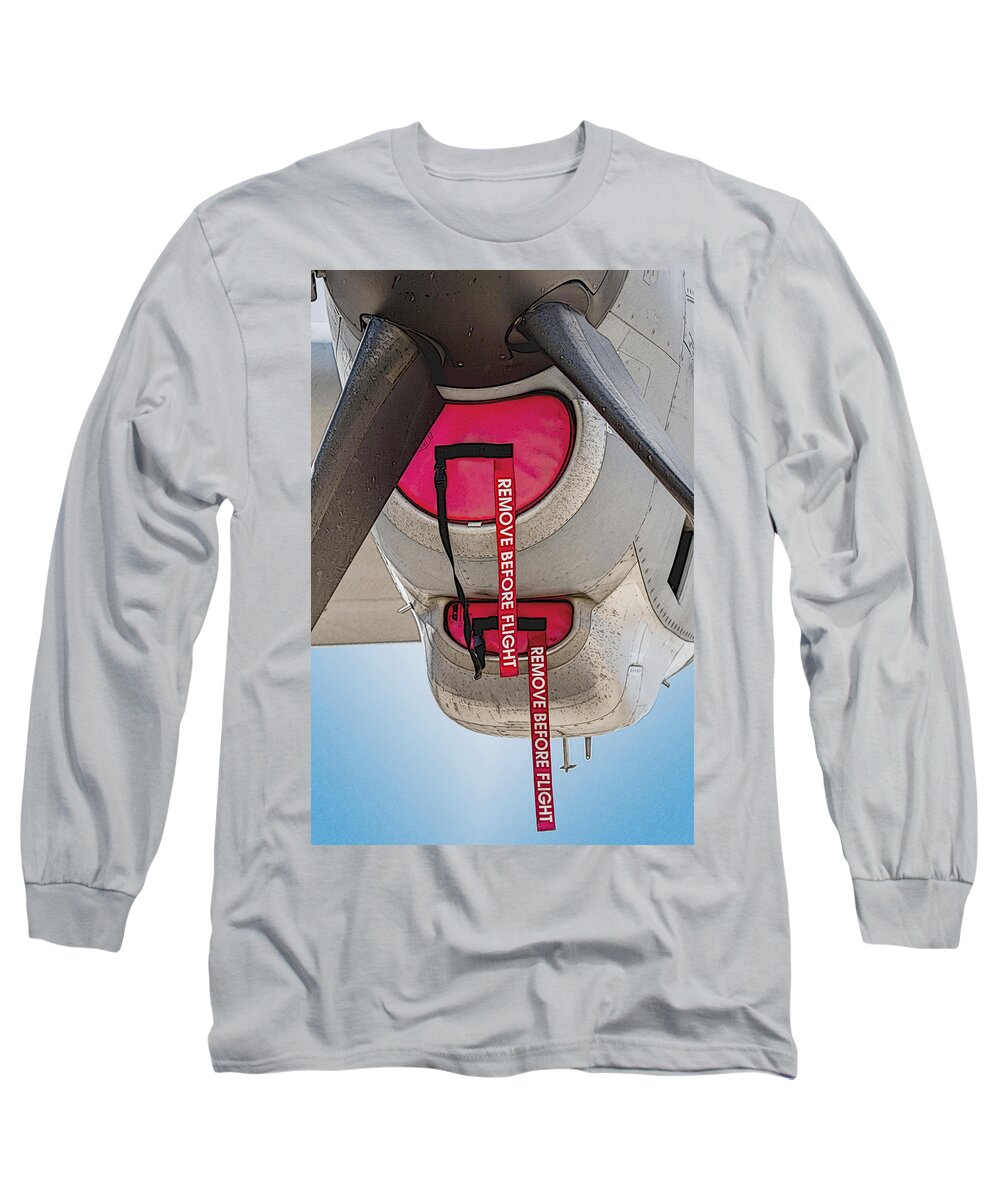 Transportation Long Sleeve T-Shirt featuring the photograph Remove Before Flight by Melinda Ledsome