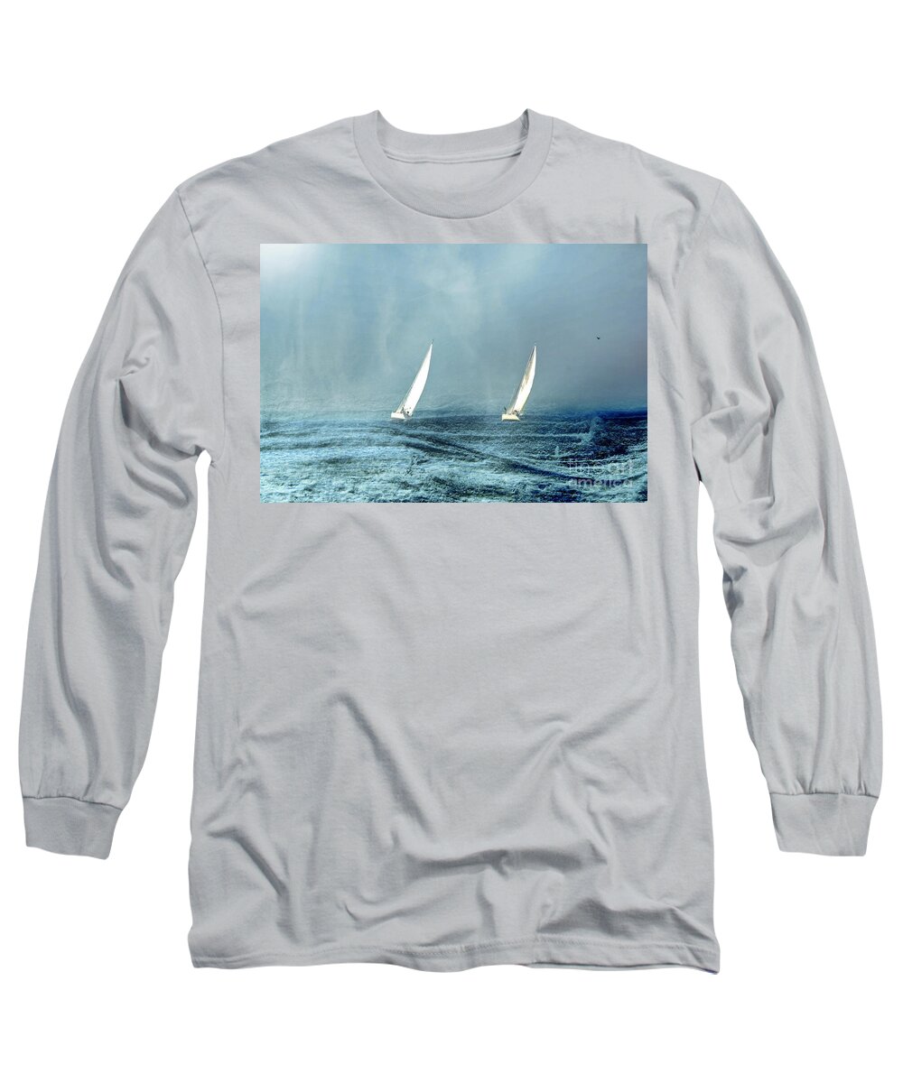 Sailing Long Sleeve T-Shirt featuring the photograph Sailing into the Unknown by Andrea Kollo