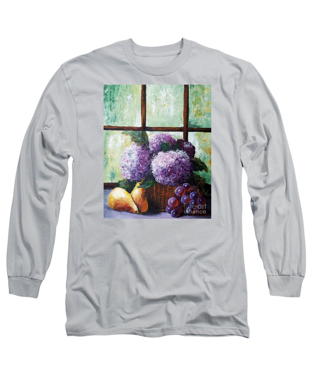Still Life Long Sleeve T-Shirt featuring the painting Scent of memories by Vesna Martinjak