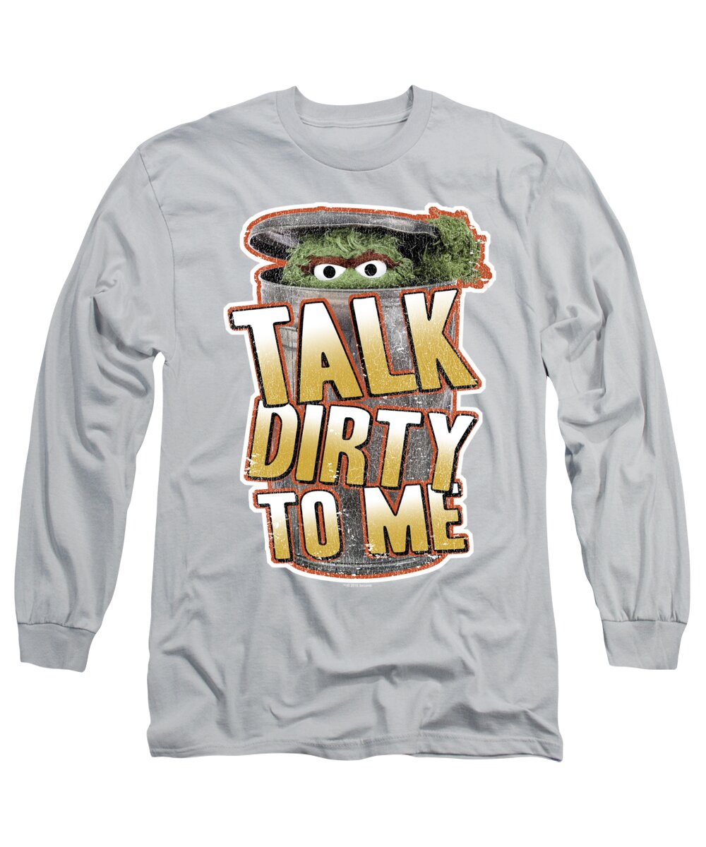  Long Sleeve T-Shirt featuring the digital art Sesame Street - Talk Dirty To Me by Brand A