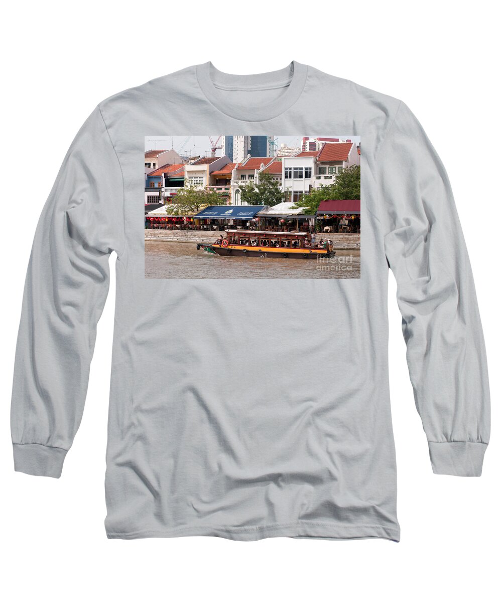 Singapore Long Sleeve T-Shirt featuring the photograph Singapore Boat Quay 04 by Rick Piper Photography