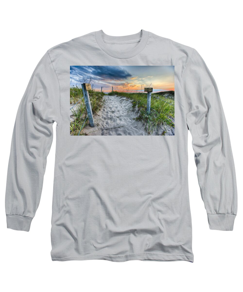 Modern Long Sleeve T-Shirt featuring the photograph Sleeping Bear National Lakeshore Sunset by Sebastian Musial