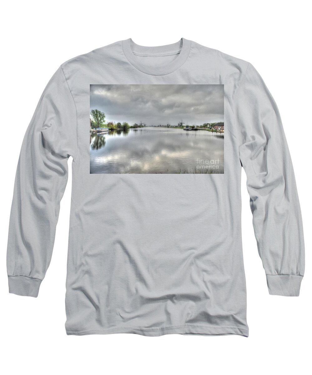 Kinderdijk Long Sleeve T-Shirt featuring the photograph Still Waters by Richard Gehlbach