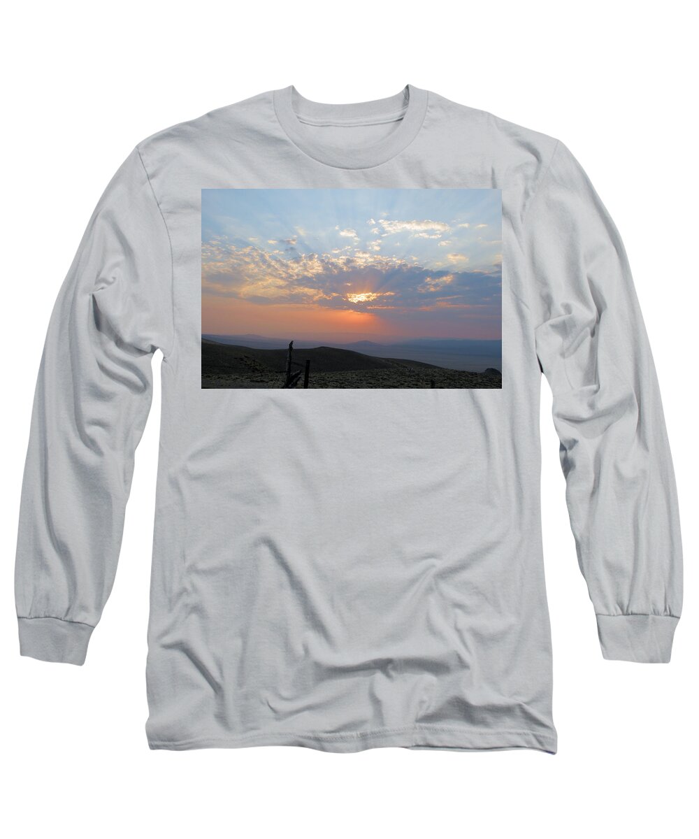 Sun Long Sleeve T-Shirt featuring the photograph sun rays II by Darcy Tate