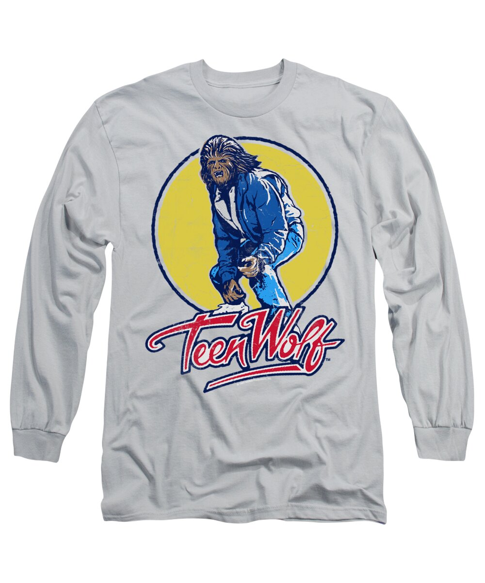 Werewolf Long Sleeve T-Shirt featuring the digital art Teen Wolf - Rockin Teen Wolf by Brand A