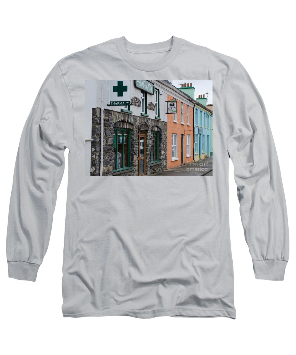Cloudy Long Sleeve T-Shirt featuring the photograph The Colors of Sneem by Mary Carol Story