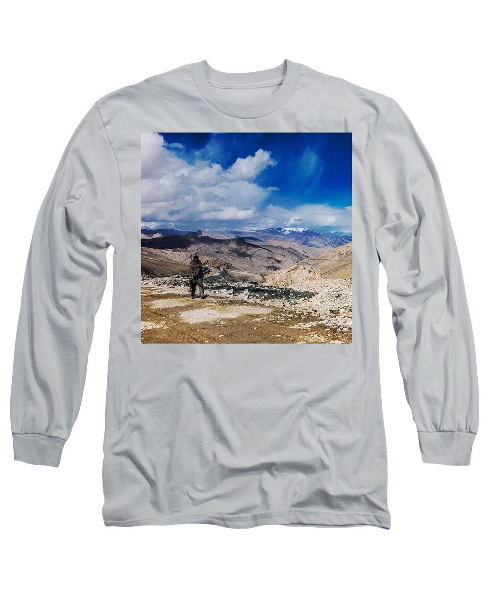 Mountain Long Sleeve T-Shirt featuring the photograph The Nomad by Aleck Cartwright