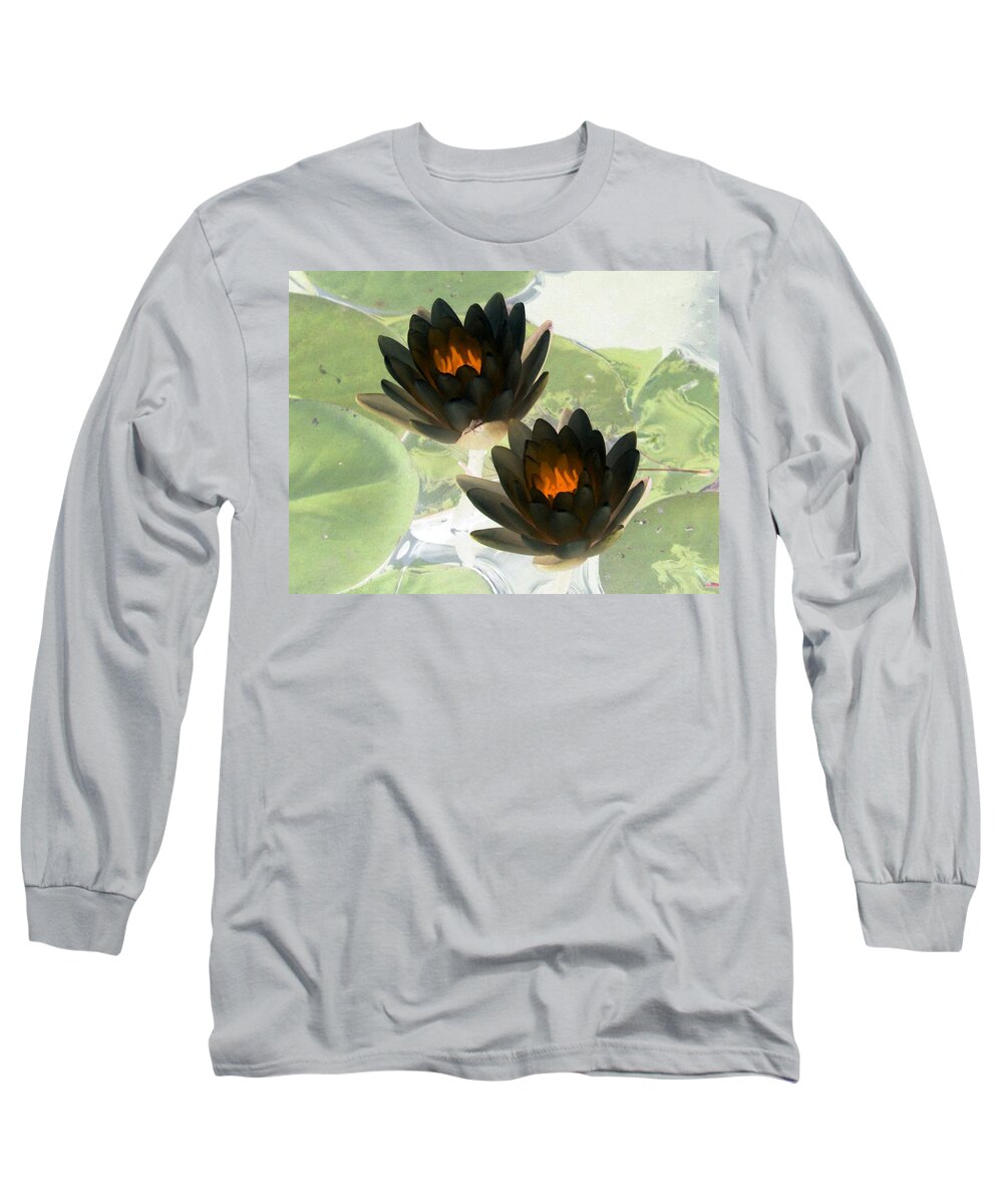 Water Lilies Long Sleeve T-Shirt featuring the photograph The Water Lilies Collection - PhotoPower 1041 by Pamela Critchlow