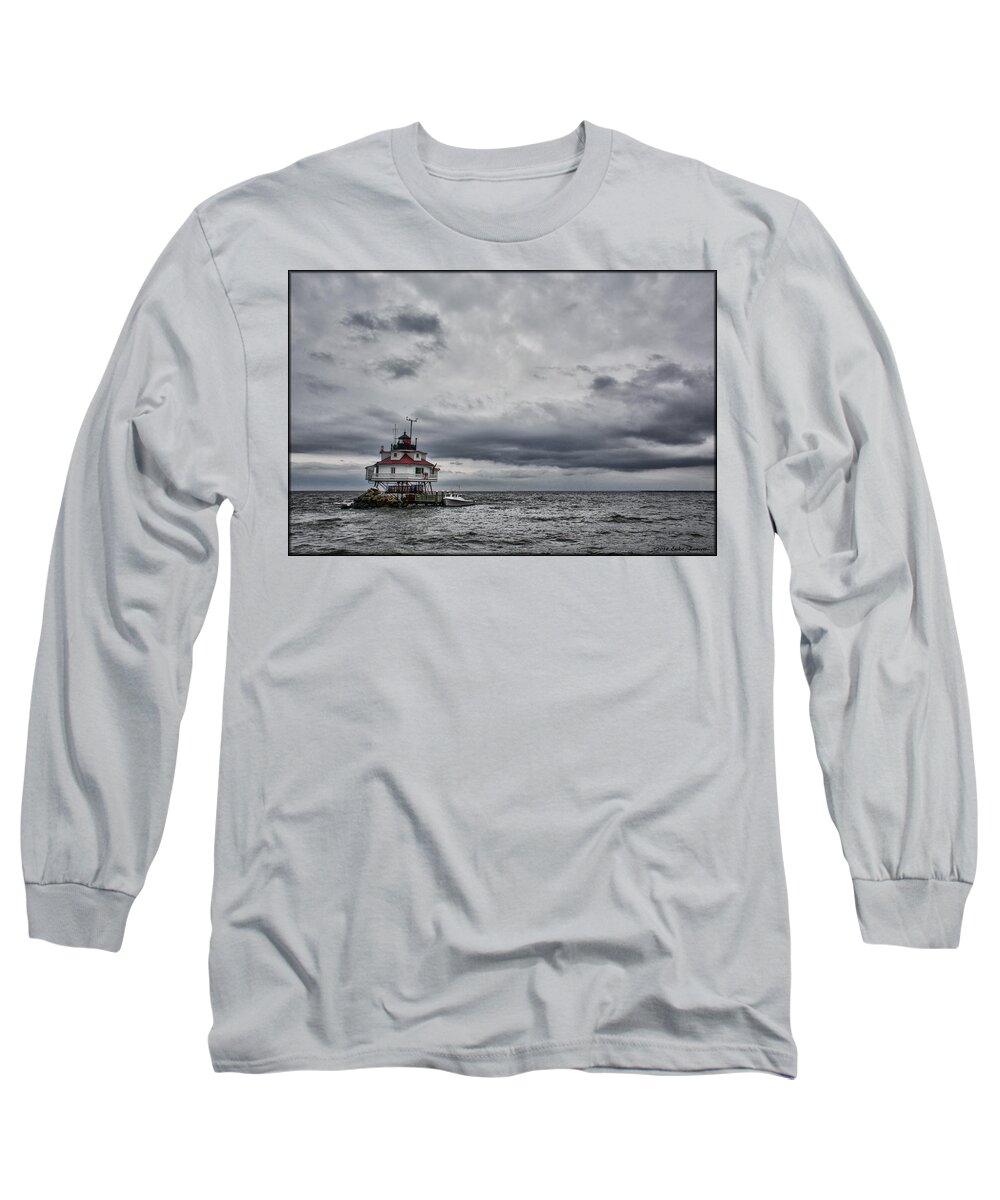 Lighthouse Long Sleeve T-Shirt featuring the photograph Thomas Point Lighthouse by Erika Fawcett