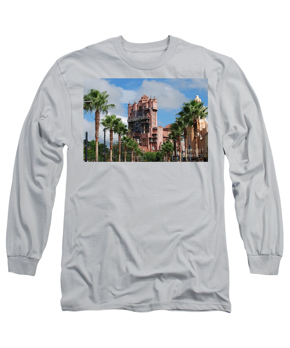 Disney Long Sleeve T-Shirt featuring the photograph Tower of Terror by Eric Liller