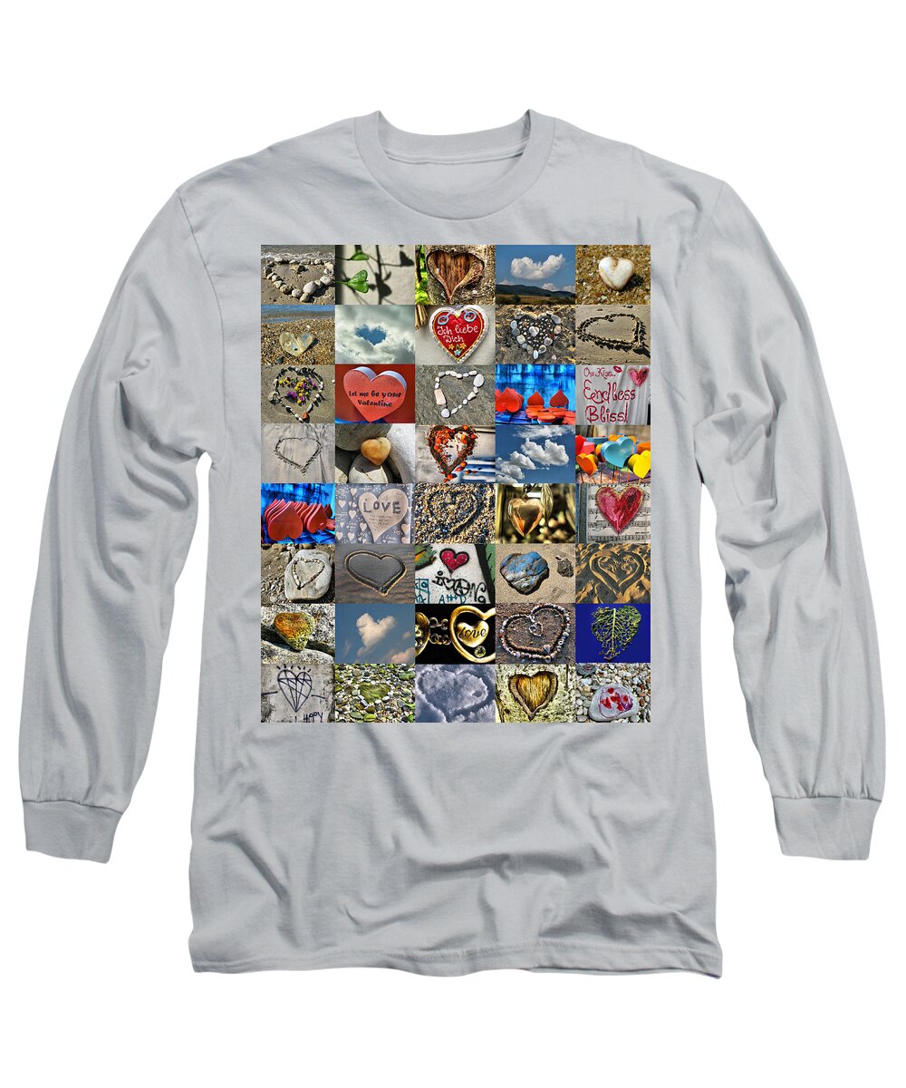 Valentine Hearts Long Sleeve T-Shirt featuring the photograph Valentine - Hearts and Memories  by Daliana Pacuraru