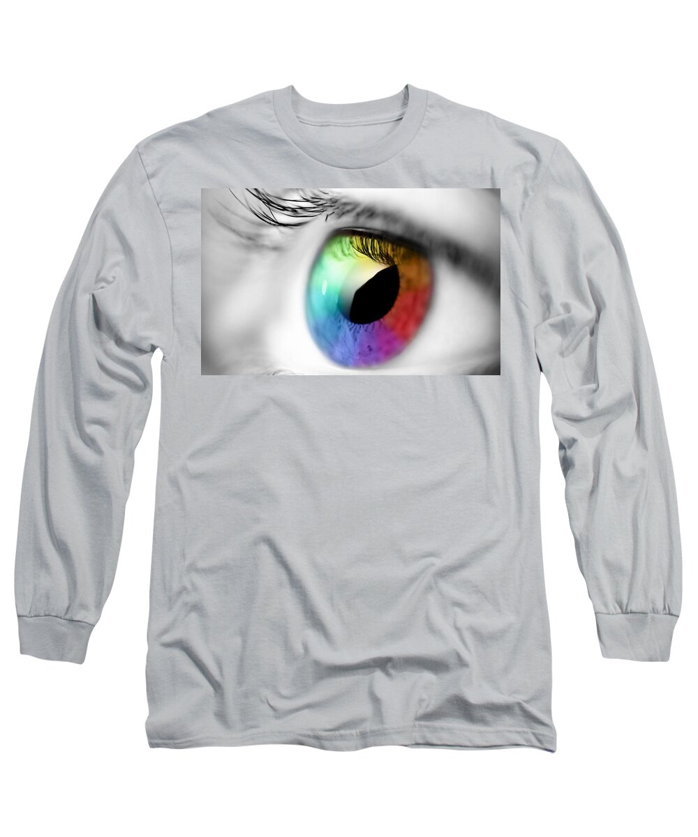 Eye Long Sleeve T-Shirt featuring the photograph Vision of Color by Gianfranco Weiss