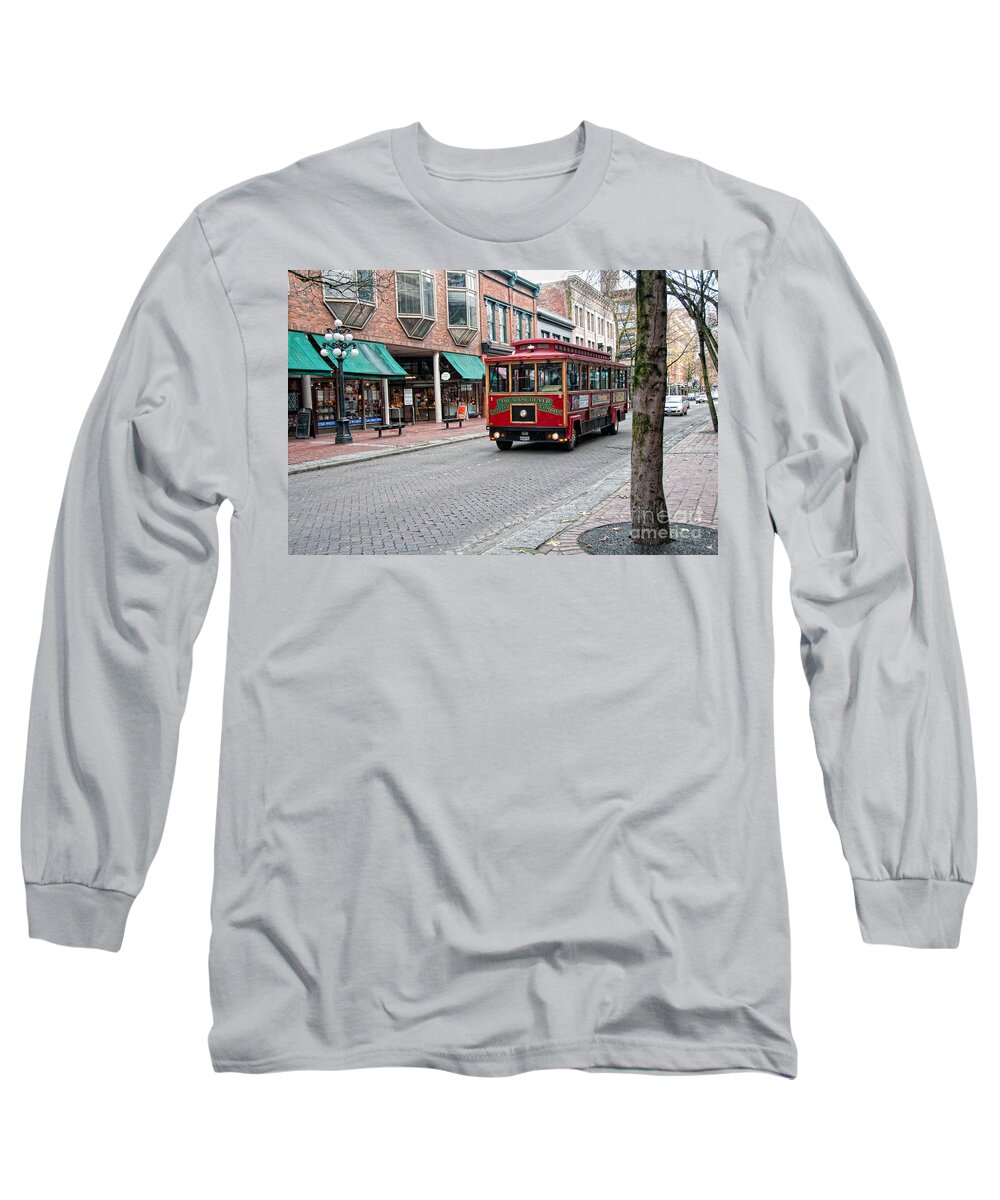 Canada Long Sleeve T-Shirt featuring the digital art Gastown Street Scene by Carol Ailles