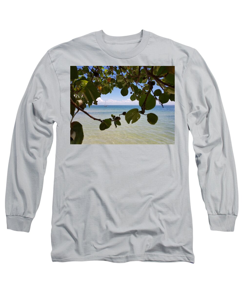 Photography Long Sleeve T-Shirt featuring the photograph Bribie View by Cassy Allsworth