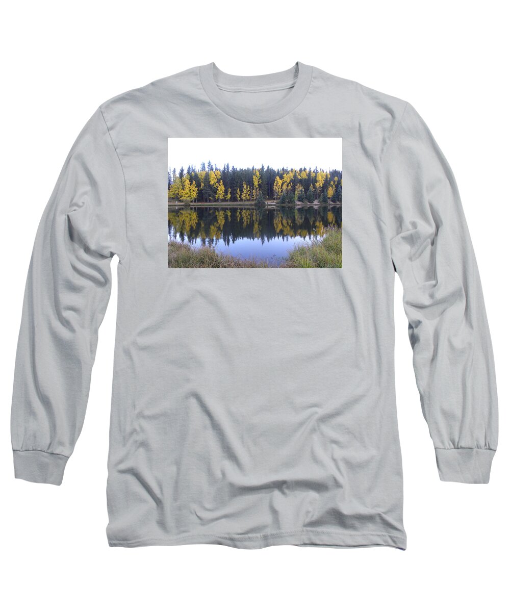 Fall Long Sleeve T-Shirt featuring the photograph Potty Pond Reflection - Fall Colors Divide CO by Margarethe Binkley