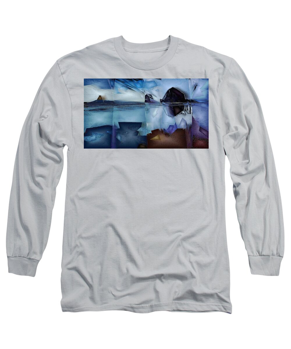 Art Long Sleeve T-Shirt featuring the digital art Haystack in the Distance #1 by Jon Glaser
