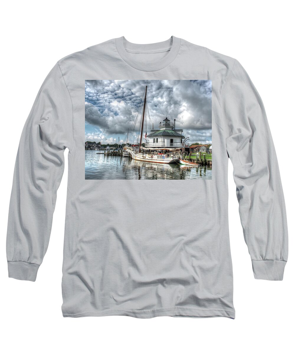 Hooper Strait Lighthouse #3 Long Sleeve T-Shirt by Greg Hager