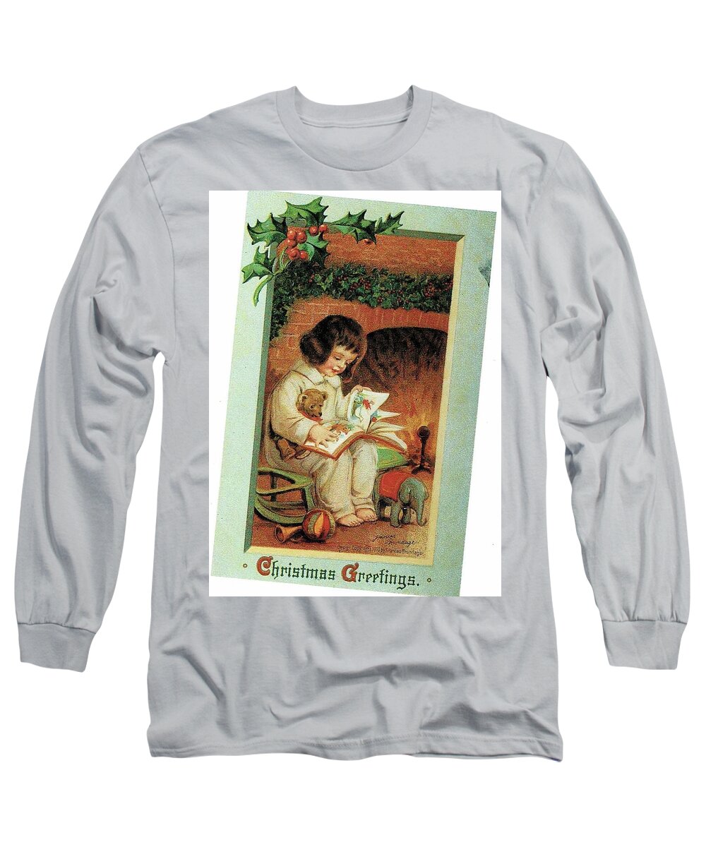 Frances Brundage Long Sleeve T-Shirt featuring the painting Twas the Night #2 by Reynold Jay