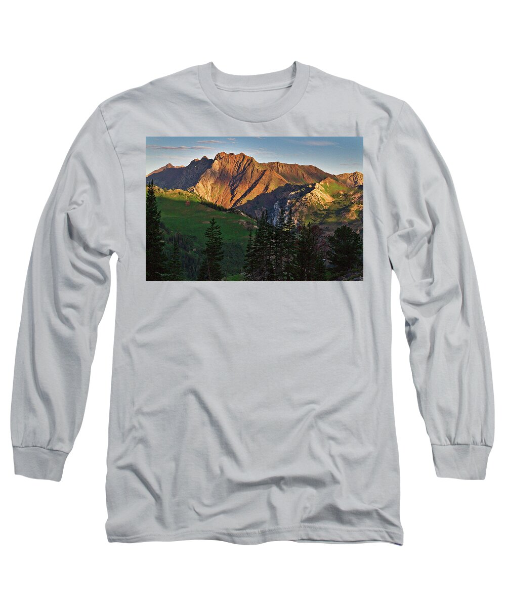 Morning Light Long Sleeve T-Shirt featuring the photograph Wasatch Mountains #10 by Douglas Pulsipher