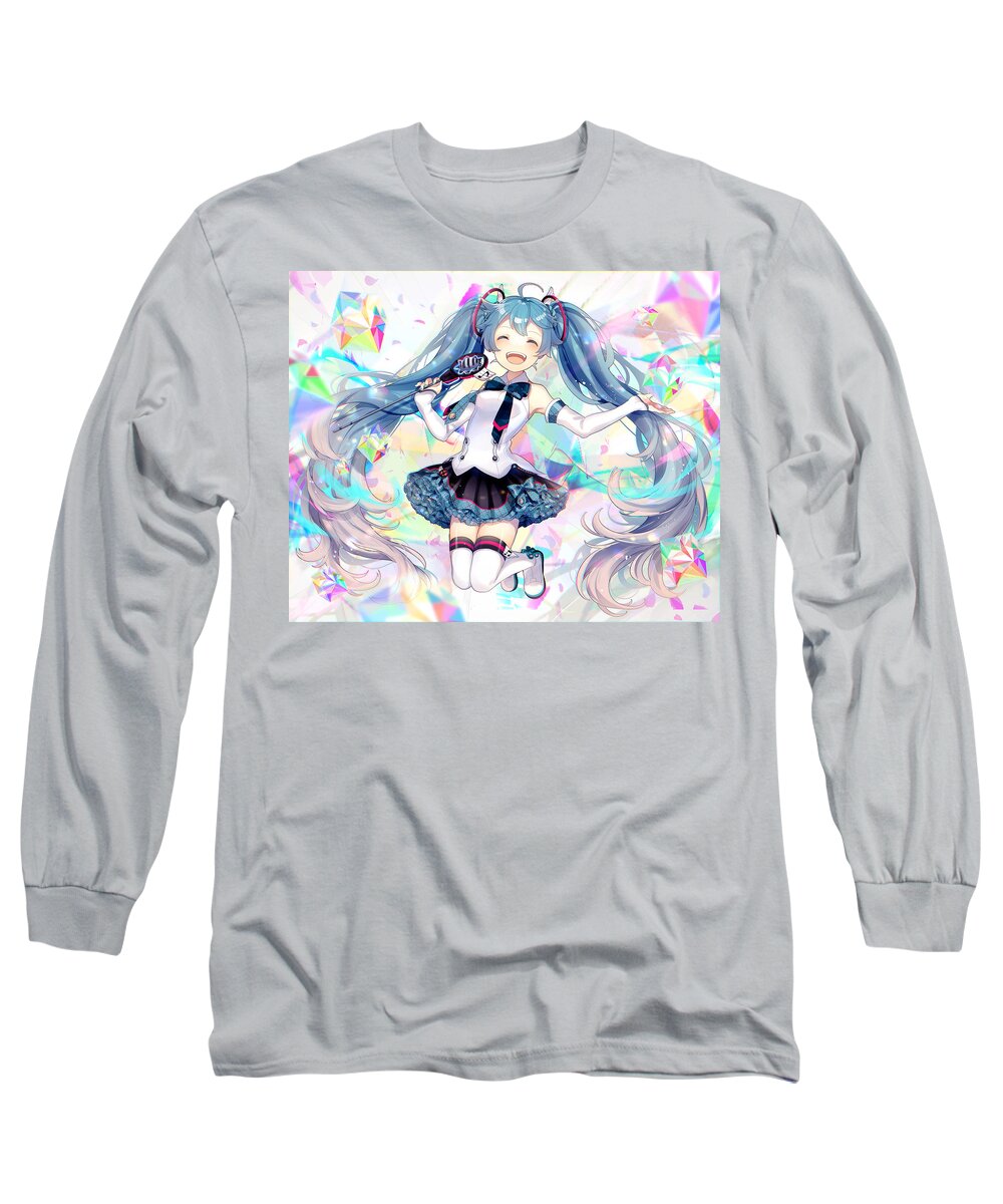 Vocaloid Long Sleeve T-Shirt featuring the digital art Vocaloid #171 by Super Lovely