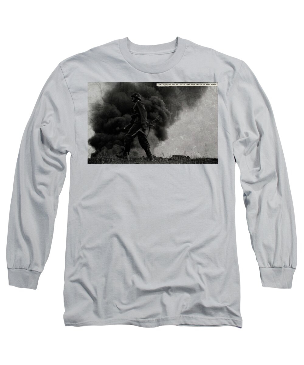 Soldier Long Sleeve T-Shirt featuring the digital art Soldier #25 by Super Lovely