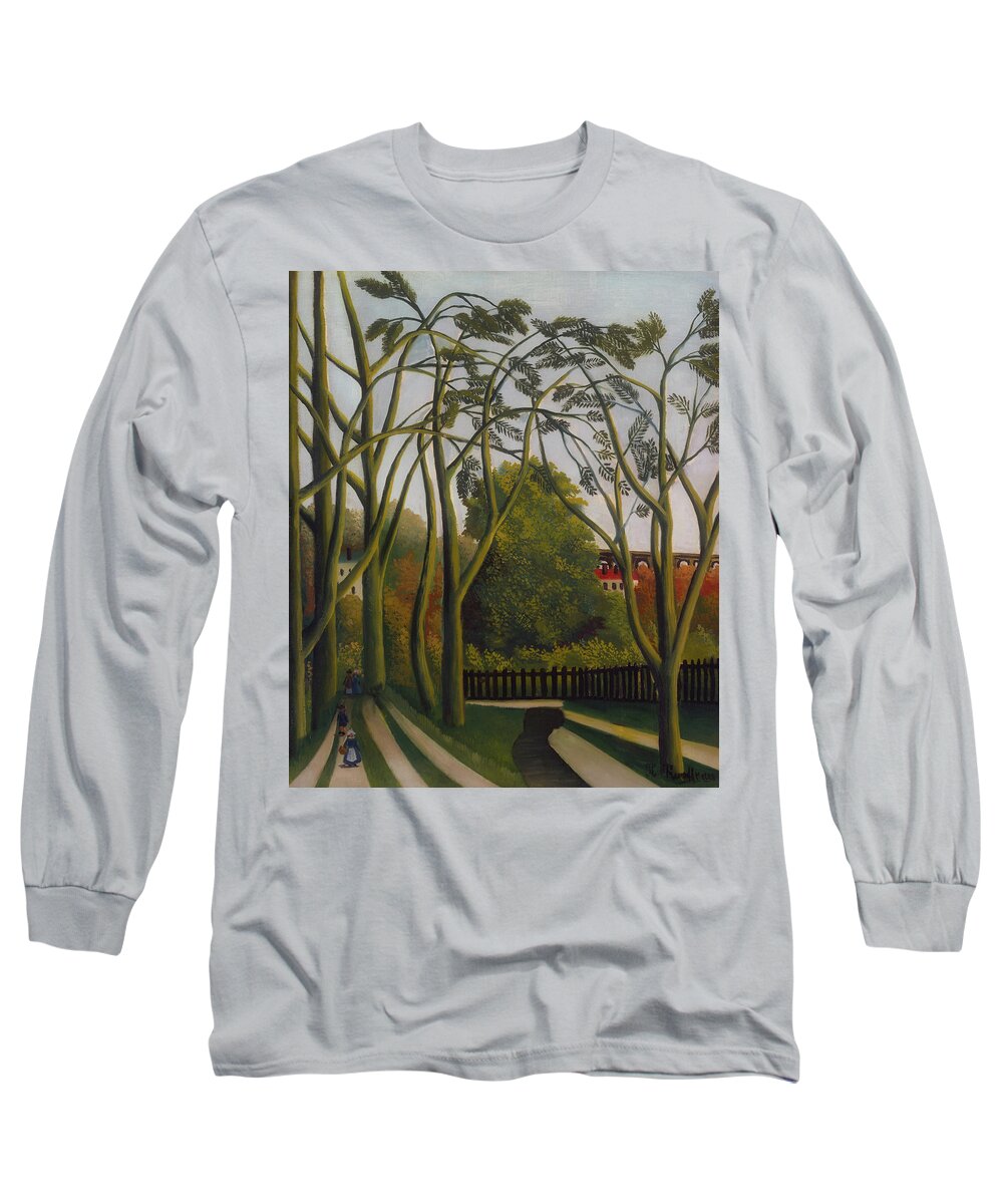 Painting Long Sleeve T-Shirt featuring the painting The Banks Of The Bievre Near Bicetre #3 by Mountain Dreams