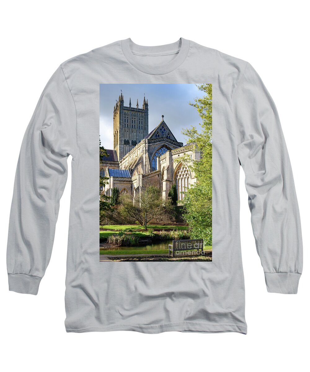 Wells Long Sleeve T-Shirt featuring the photograph Wells Cathedral #5 by Colin Rayner