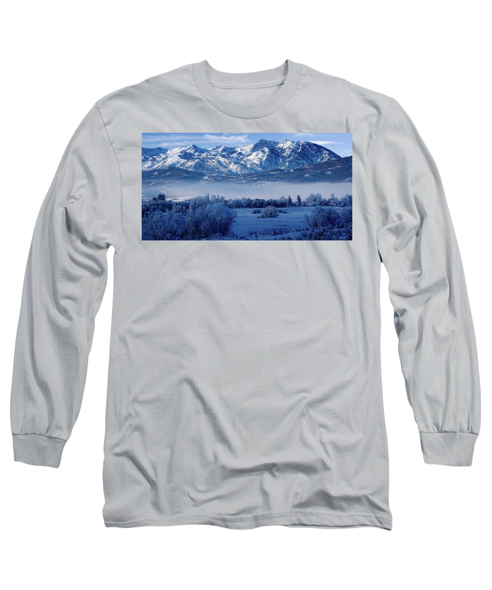 Wasatch Mountains Long Sleeve T-Shirt featuring the photograph Winter in the Wasatch Mountains of Northern Utah #5 by Douglas Pulsipher