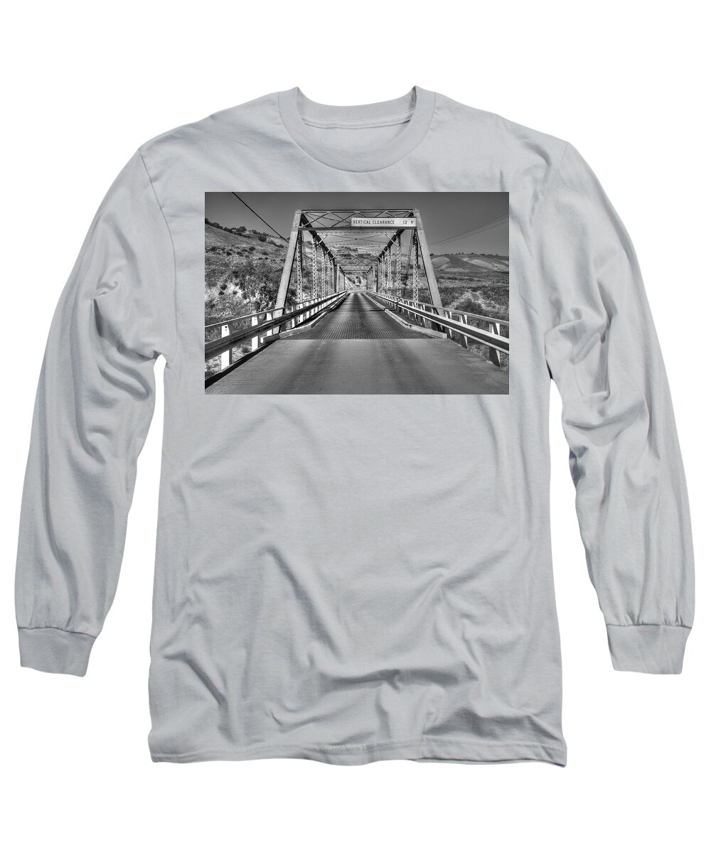 Bradley Long Sleeve T-Shirt featuring the photograph A Bridge In Bradley by Richard J Cassato