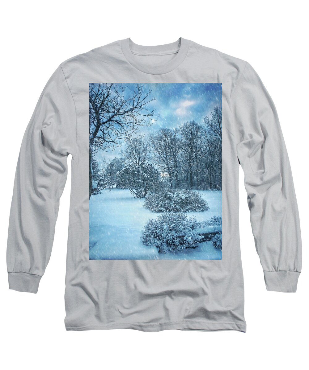 Snow Long Sleeve T-Shirt featuring the photograph A Winters Tale by Jill Love