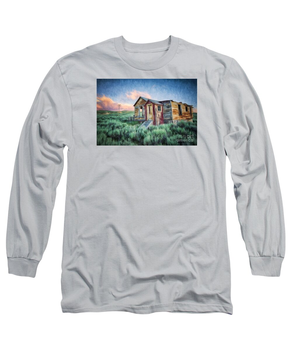 Bodie Long Sleeve T-Shirt featuring the photograph Abandoned In America by Mimi Ditchie