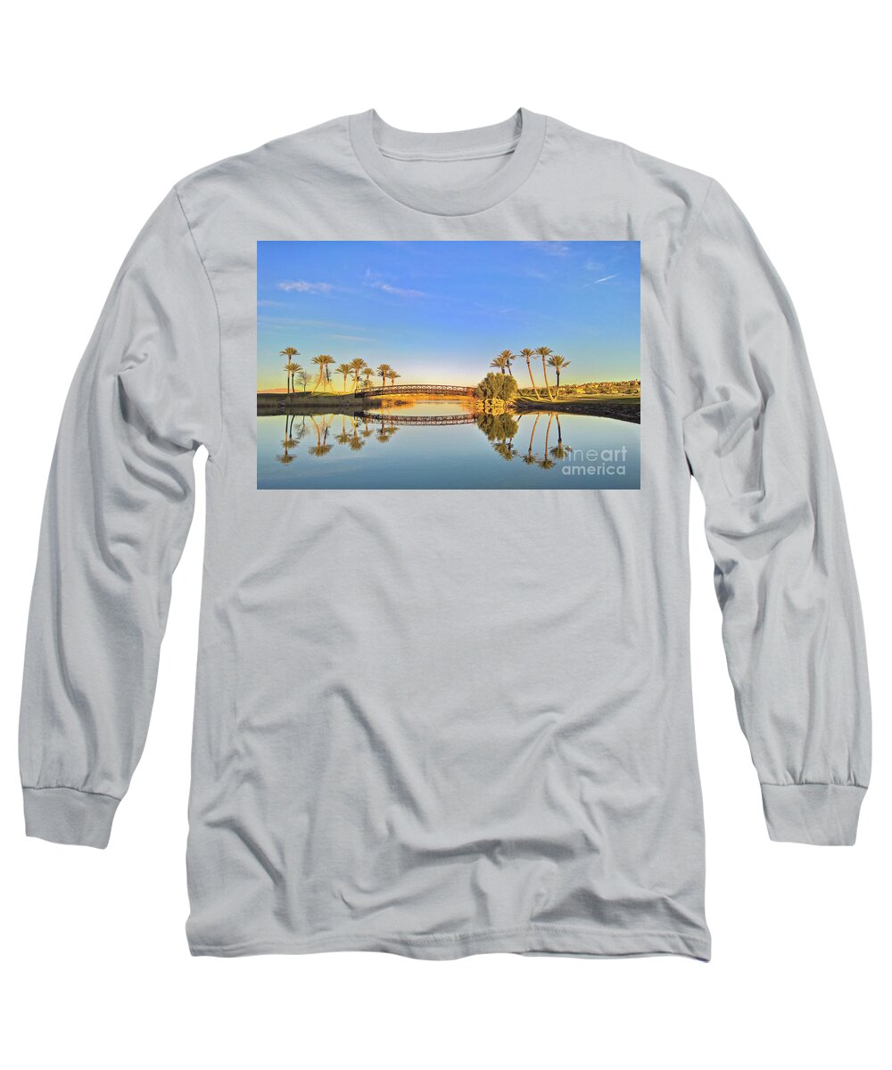 Reflection Long Sleeve T-Shirt featuring the photograph Afternoon reflection by Agnes Caruso