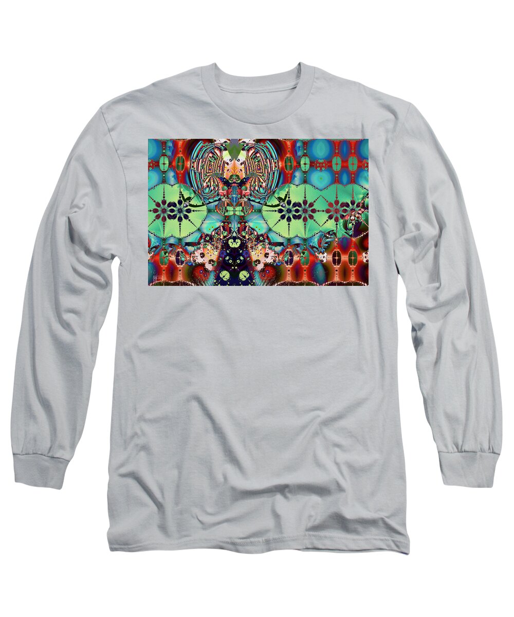 Abstract Long Sleeve T-Shirt featuring the digital art Bel Getty by Jim Pavelle